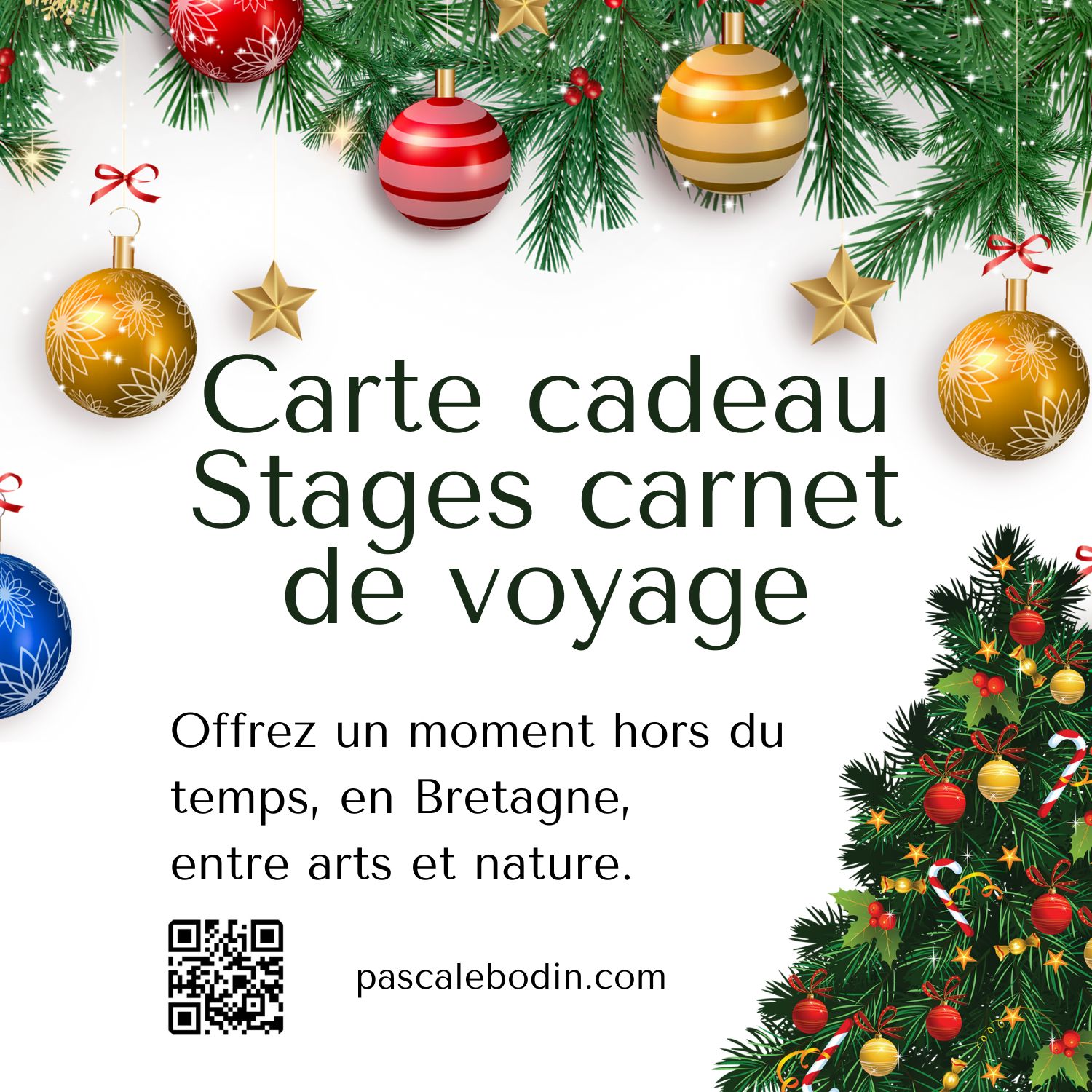 Carte cadeau stage carnet de voyage 2025 canva